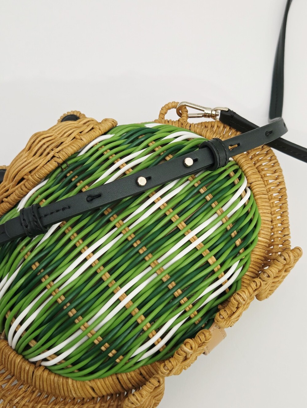 NEW KATE SPADE HOPPKINS WICKER FROG BAG - Picture 5 of 9